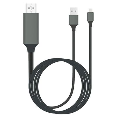 Tek Styz PRO USB-C HDMI Works for Samsung Galaxy Book 10.6-inch at 4k with Power Port, 6ft Cable at Full 2160p@60Hz, 6Ft/2M Cable [Gray/Thunderbolt 3 Compatible]