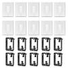 ANONION 10 Pack Single Brush Wall Plate with Low Voltage Mounting Bracket,Cable Pass Through Insert for Wires Wall Socket HDTV Speaker HDMI Network Phone Home Theater (White) 10 PACK 1 Gang view 1