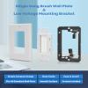 ANONION 10 Pack Single Brush Wall Plate with Low Voltage Mounting Bracket,Cable Pass Through Insert for Wires Wall Socket HDTV Speaker HDMI Network Phone Home Theater (White) 10 PACK 1 Gang view 2