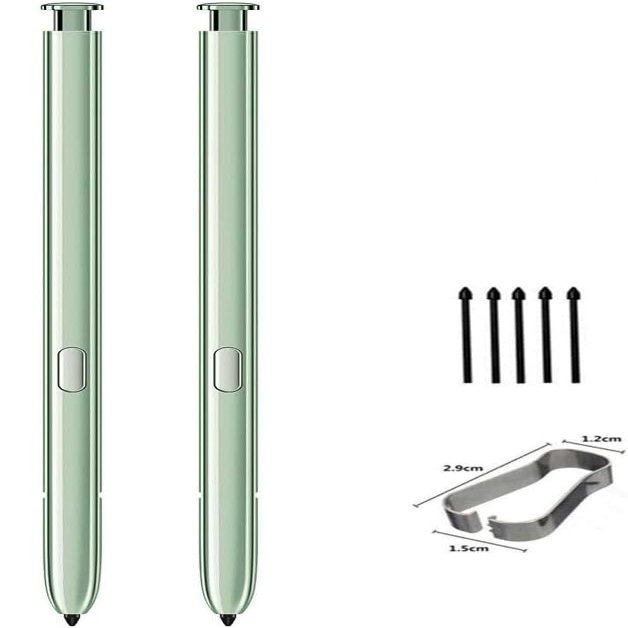 2PCS Galaxy Note 20 Stylus Pen Replacement (Without-Bluetooth) for Samsung Galaxy Note 20 Ultra S Pen + Replacement Tips (Green)