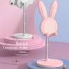 OATSBASF Cell Phone Stand, Adjustable Cute Bunny Phone Stand for Desk, Kawaii Phone Holder Stand, Compatible with All Mobile Phones, iPhone, Kindle, Switch (Pink) view 3