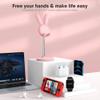 OATSBASF Cell Phone Stand, Adjustable Cute Bunny Phone Stand for Desk, Kawaii Phone Holder Stand, Compatible with All Mobile Phones, iPhone, Kindle, Switch (Pink) view 4