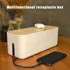 Cable Storage Box Power Strip Wire Case Anti Dust Charger Socket Organizer Network Line Storage Bin Charger Wire Management view 3