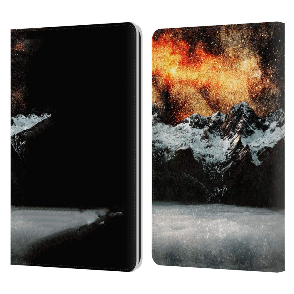 Head Case Designs Officially Licensed Patrik Lovrin Burning Galaxy Above Mountains Dreams Vs Reality Leather Wallet Case Compatible with Kindle Paperwhite 1/2 / 3