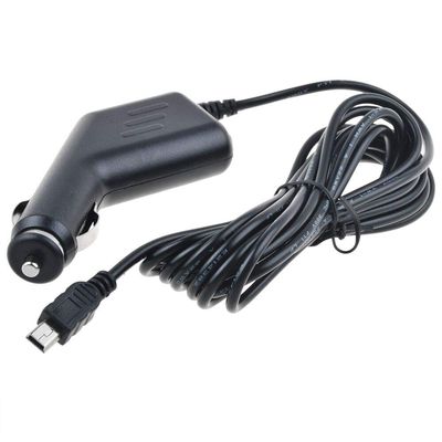 Auto Car Charger Adapter O/P: 5V 1.5A I/P:12-24V Mini USB 5 Pin Replacement for GPS Power