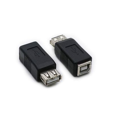 rgzhihuifz 2 Pack USB 2.0 AF/BF Plug Type A Female to Type B Female Adapter Connector Converter Compatible with Laptop Computer Hard Drive Printer Camera