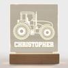 With Love From Julie Personalized Night Light for Kids Girls Boys Customized Gifts for Baby Boy Bedroom Decor Tractor view 1