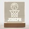 With Love From Julie Personalized Night Light for Kids Girls Boys Customized Gifts for Baby Boy Bedroom Decor Basketball view 1