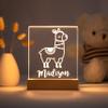 Personalized Night Light for Kids Girls Boys Customized Gifts for Baby Nursery Lamp Bedroom Decor Llama view 4