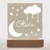 Personalized Night Light for Kids Girls Boys Customized Gifts for Baby Boy Bedroom Moon and Stars view 1