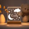 Personalized Night Light for Kids Girls Boys Customized Gifts for Baby Boy Bedroom Moon and Stars view 4