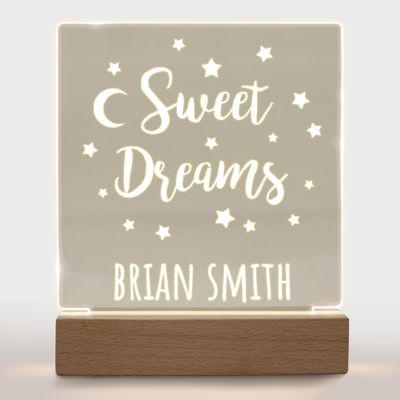 With Love From Julie Personalized Night Light for Kids Girls Boys Customized Gifts for Baby Boy Nursery Lamp Bedroom Decor Sweet Dreams