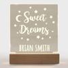 With Love From Julie Personalized Night Light for Kids Girls Boys Customized Gifts for Baby Boy Nursery Lamp Bedroom Decor Sweet Dreams view 1