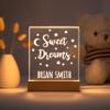 With Love From Julie Personalized Night Light for Kids Girls Boys Customized Gifts for Baby Boy Nursery Lamp Bedroom Decor Sweet Dreams view 4