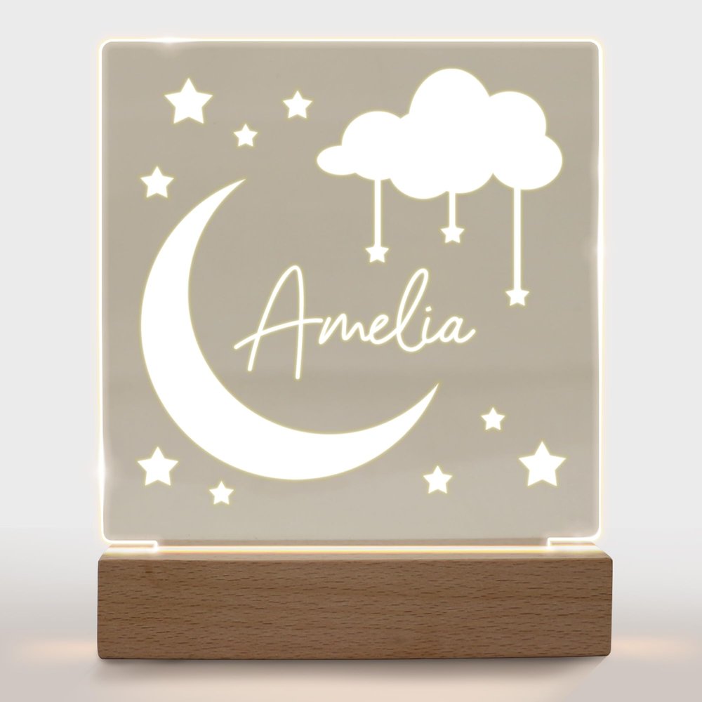 Personalized Night Light for Kids Girls Boys Customized Gifts for Baby Girl Nursey Lamp Bedroom Dream Stars