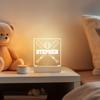With Love From Julie Personalized Night Light for Kids Girls Boys Customized Gifts for Baby Boy Bedroom Decor Baseball view 3