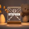 With Love From Julie Personalized Night Light for Kids Girls Boys Customized Gifts for Baby Boy Bedroom Decor Baseball view 4