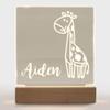 With Love From Julie Personalized Night Light for Kids Girls Boys Customized Gifts for Baby Custom Nursery Lamp Bedroom Dcor Giraffe view 1