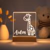With Love From Julie Personalized Night Light for Kids Girls Boys Customized Gifts for Baby Custom Nursery Lamp Bedroom Dcor Giraffe view 4