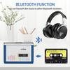 Bluetooth Cassette Player with Headphone, Tape Player Bluetooth Output to Headphone/Speaker,Walkman Portable Cassette Tape Player 2 AA Battery or USB Power Supply, 3.5mm Headphone Jack view 2