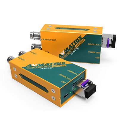 AVMATRIX FE1121 3G-SDI Fiber Optic Extender Local SDI Loop Out and Dual SDI outputs and Supports 3G/HD/SD SDI Signals