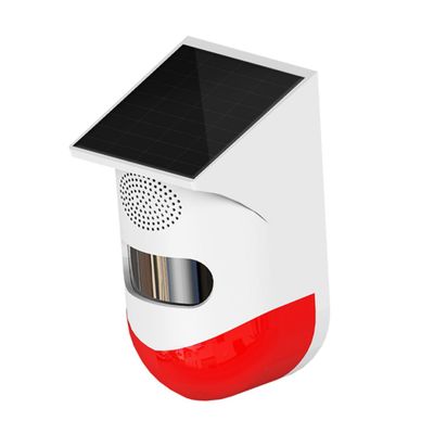 1pc Solar Outdoor Body Detector Security Alarm Sensor Light Sound Alert Automatic Charging Easy Installation for Home Security Outdoor Use