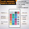 Honoson 3.94 Inch Wooden Light Stand Base Colorful LED Lights Display Base with Remote Control for Selenite Tower 3D Laser Crystal Glass Resin Art (4 Pieces) view 4