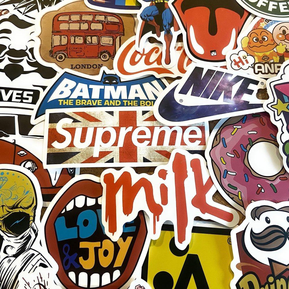 100 Decal Big Vinyl Bomb Aesthetic Cool Cute Preppy Water Bottles Stickers Pack Bundles Tween Teens Mens Adults Vans Superman Bottle Laptop MacBook PC Sublime Skateboard Anime Cool Fun VW Kawaii Kids