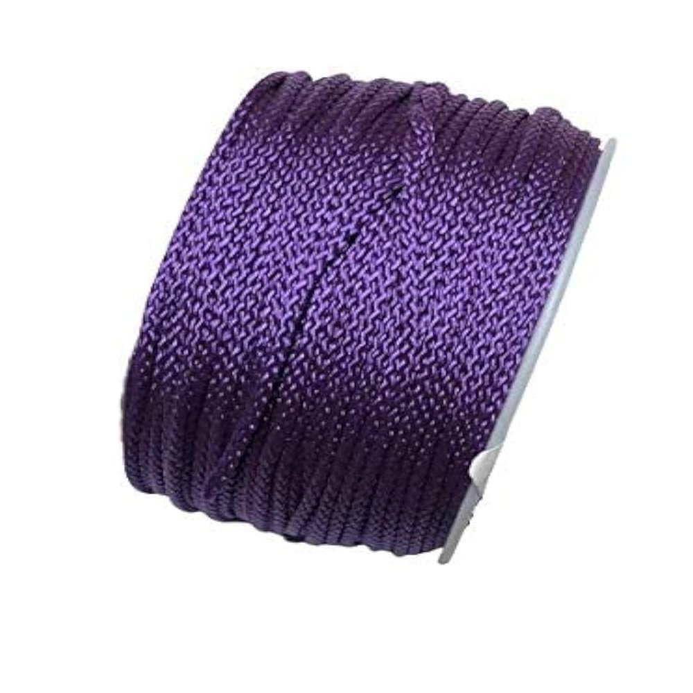 US Ropes Tactical Nylon Micro Cord 1.18mm X 125ft Lightweight Braided Cord (3/64" Diameter) on Spool Camping Boating Home Fishing Garden Jewelry 90lb Test Breaking Load (Purple)
