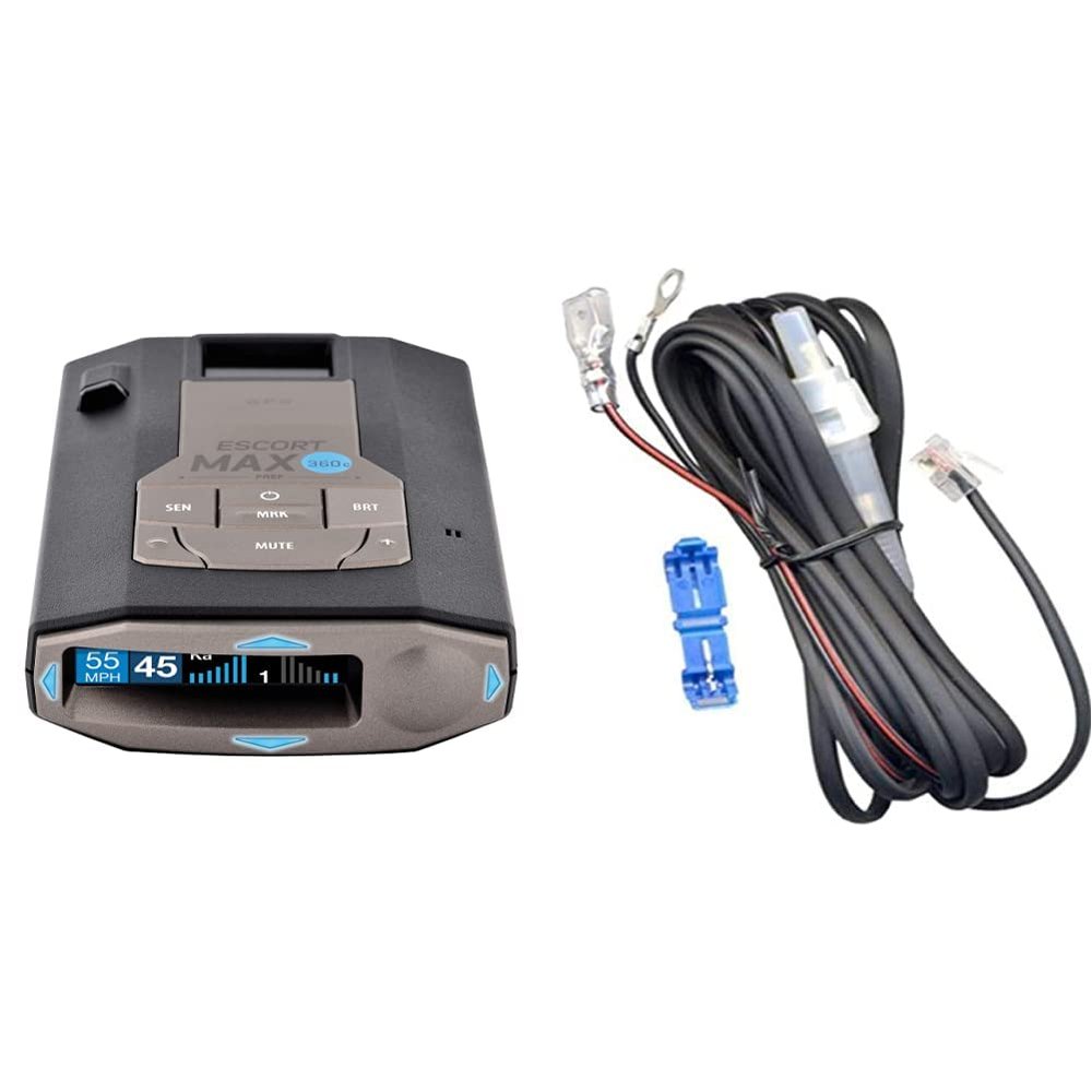 Escort MAX 360c Radar Detector with DirectWire Kit - 360 Degree Protection, AutoLearn, Escort Live App, Easy Installation