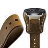 Sjiangqiao Leather Bands Compatible with Garmin Fenix 6X/6X Pro/5X/5X Plus/3/3 HR/Sapphire/D2/ Foretrek 601/701/Quatix 3/ Tactix Bravo Smartwatch, 26mm Quick Fit Genuine Leather Cuff Band(Coffee) view 3