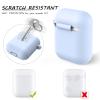 Airpods Case Cover, LELONG Soft Silicone Protective Case Cover with Keychain for Apple Airpods 2st 1st Charging Case Men Women [Front LED Visible] Light Purple view 3