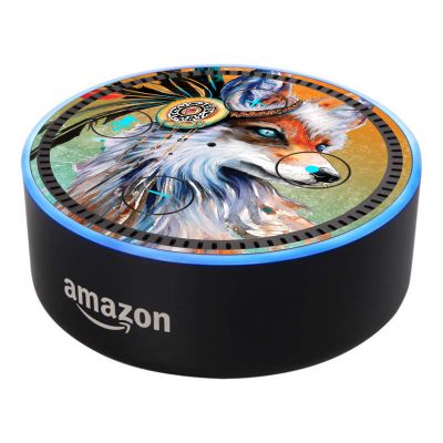 Head Case Designs Officially Licensed Pixie Cold Fox Animals Vinyl Sticker Skin Decal Cover Compatible with Amazon Echo Dot (2nd Gen) - Skin only Echo Dot (2nd Gen) is NOT Included
