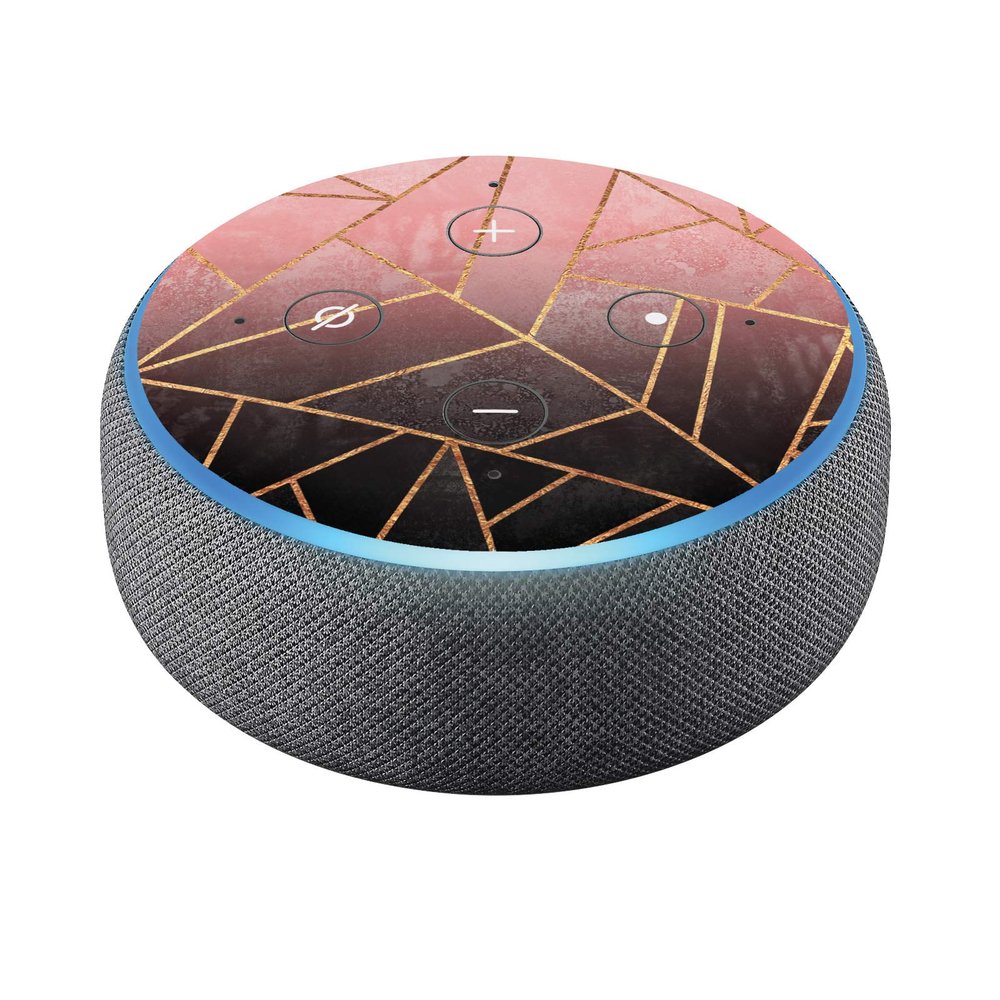 Head Case Designs Officially Licensed Elisabeth Fredriksson Pink and Black Sparkles Vinyl Sticker Skin Decal Compatible with Amazon Echo Dot (3rd Gen) - Skin only Echo Dot (3rd Gen) is NOT Included