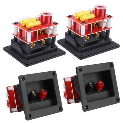 Dilwe Audio Crossover Filters, 2PCS HiFi 400W Adjustable Treble/Bass Frequency Divider Distributor, 2-Way Speaker Audio Crossover Filters, for 3 8inch Bookshelf