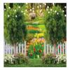 Funnytree 118" x 95" Spring Backdrop Flower Garden Landscape Scenery Grassland Park Background Easter Kids Children Baby Shower Birthday Party Decor Studio Photography Banner Prop Photobooth Gift view 1