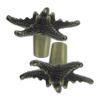 DOITOOL 2pcs Sea Star Shaped Drawer Knobs Unique Cabinet Handles for Kitchen Bedroom Modern Traditional Style Smooth Edges for Comfortable Grip Home Decor view 1