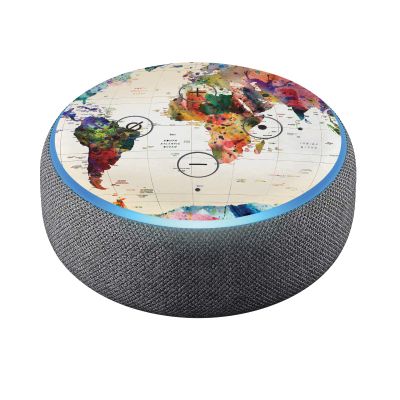 Head Case Designs Officially Licensed Mark Ashkenazi Map of The World Assorted Designs Vinyl Skin Decal Compatible with Amazon Echo Dot (3rd Gen) - Skin only Echo Dot (3rd Gen) is NOT Included