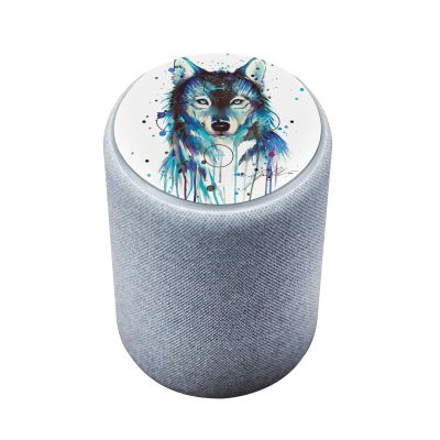 Head Case Designs Officially Licensed Pixie Cold Ice Wolf Animals Vinyl Sticker Skin Decal Cover Compatible with Amazon Echo Plus (2nd Gen) - Skin only Echo Plus (2nd Gen) is NOT Included