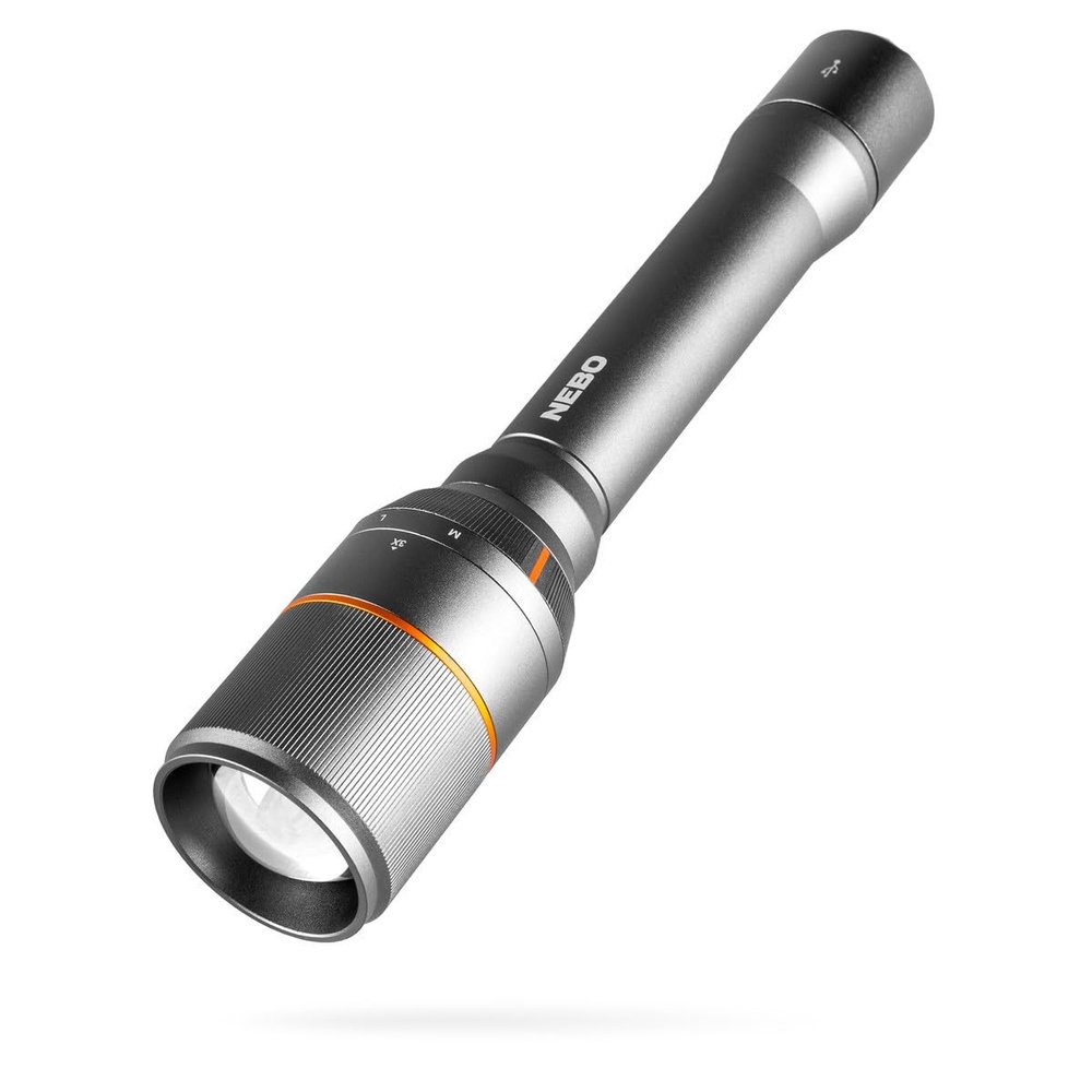 NEBO DAVINCI 5000 Flashlight & Portable Charger | 5000 Lumens, 4 Light Modes, Rechargeable, Waterproof Handheld Flashlight for Camping & Hunting, USB Power Bank, 3X Zoom, Includes Charging Cable