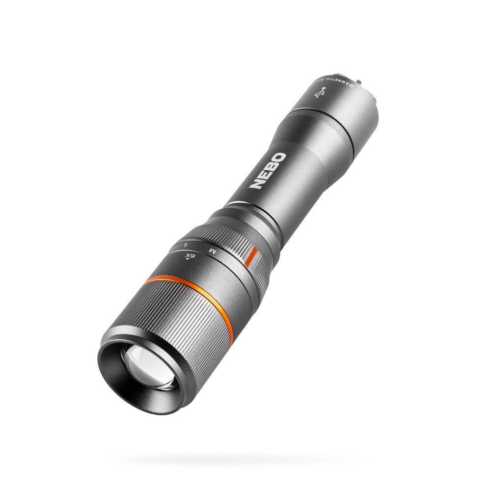 NEBO DAVINCI 1000 Flashlight & Portable Charger | 1000 Lumens, 4 Light Modes, Rechargeable, Waterproof Handheld Flashlight for Camping & Hunting, Magnetic Base, Includes USB Charging Cable