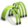 LINKUP ATX 24-Pin PSU Extension Cable | Braided Sleeved, 30cm, Green view 1