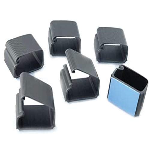 Kable Kontrol Plastic Cable Clips Adhesive Back 1 Length 1.25 Width 0.75 Height Black PVC Plastic 12 Pcs/Pack Wire Clips Self-Adhesive Cable Organizer Wire Management