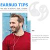 1 Pair Silicone Fin Ear Mold Earbud Tips for Acoustic Coil Tube Earpiece view 2