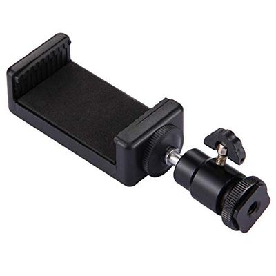 2 in 1 Mobile Phone Holder 360 Ball Hot Shoe Mount Fit for DSLR SLR Camera