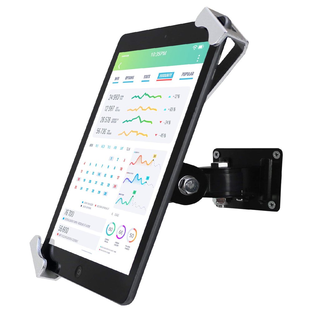 WeSTRUGGLE Tablet Wall Mount Holder with Anti Theft Lock,Rotate Design,Multi Angle,Bracket for Most 8 to 10.4 Inch,and for iPad 7.9" 8.3" 9.7" 10.2" 10.5" 10.9"& 11",Galaxy tab,& More,(Silver)
