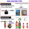 CAMPINGMOON Camping Grill Torch Dual Fuel Head Flame Adjustable for Charcoal Starter with Storage Case MT-3955/I-1010 (Butane + Isobutane) view 3