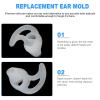 1 Pair Replacement Ear Tips, Secure Fit Silicone Fin Hooks for Acoustic Tube Earpiece & Coil Tube Kits, Sweatproof for Security Work & Sports view 2
