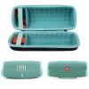 co2CREA Hard Carrying Case Replacement for JBL Charge 4 / Replacement for JBL Charge 5 Waterproof Portable Bluetooth Speaker (Black Case + Inside Teal) view 2