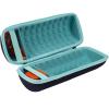 co2CREA Hard Carrying Case Replacement for JBL Charge 4 / Replacement for JBL Charge 5 Waterproof Portable Bluetooth Speaker (Black Case + Inside Teal) view 3